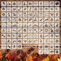Fainne 100 Pcs 2 Inch Fall Stencils Small Stencils by Fainne