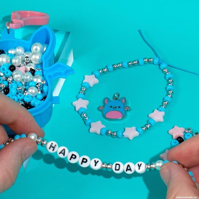 Original Squishmallows Boyle The Bat Bracelet Kit, Makes 3 Accessories - Image 5