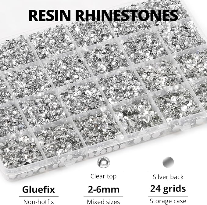 31000Pcs Silver Clear Rhinestones - Image 3