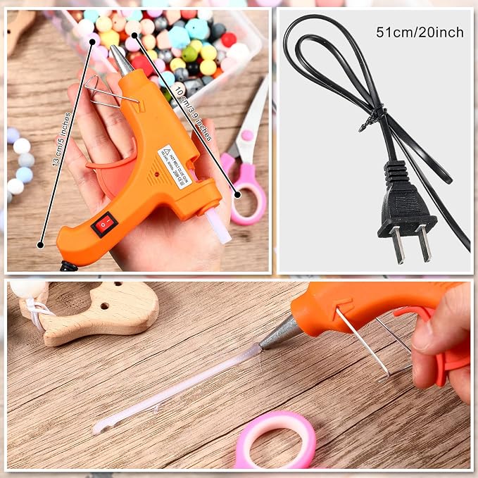 Zhengmy 16 Pcs Mini Hot Glue Gun - Image 2