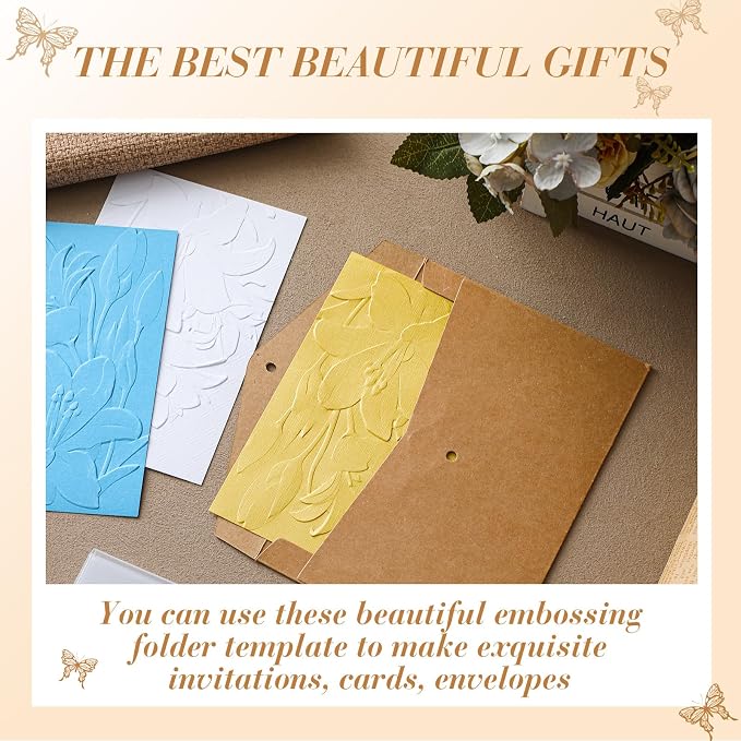 Geiserailie 1 Pcs Embossing Folders 2d/3D Embossing Machine Template Paper Card - Image 5