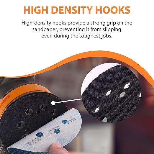 5-Inch Sander Replacement Pad, Universal Hook and Loop Orbital Sander Backing Pad Compatible with Craftsman 315112170,315112180,315279870 Random Orbital Sanders, 2-Pack