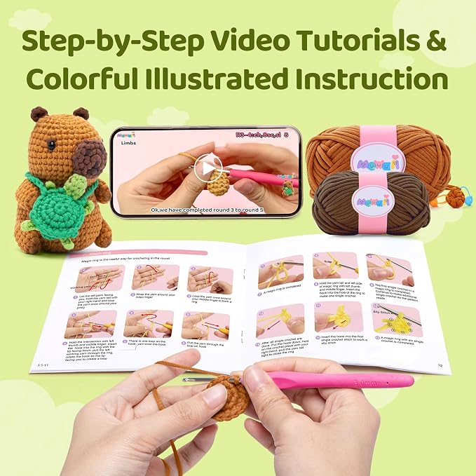 Mewaii Crochet Kit for Beginners Level 1 - Image 3