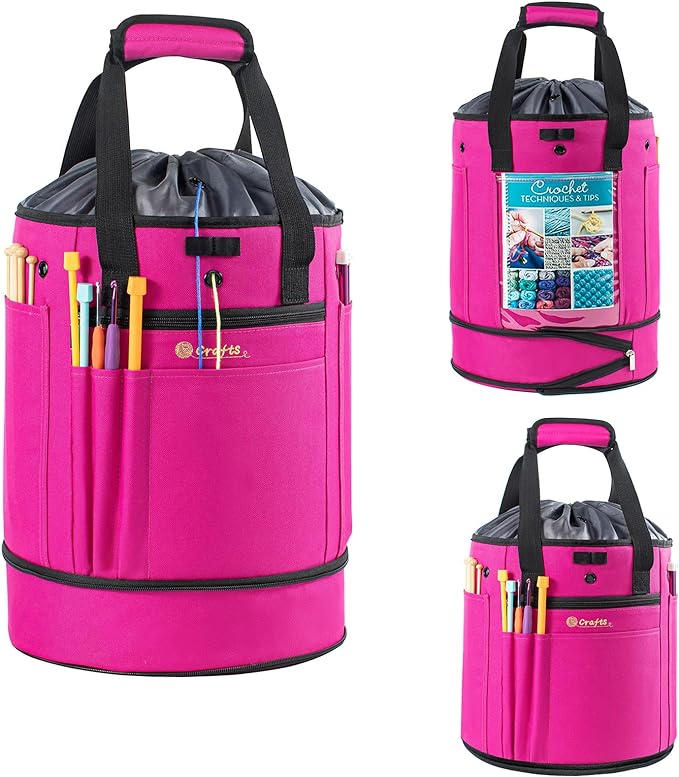 MYBAGZING Expandable Yarn Storage Organizer, Crochet Bag & Yarn Tote by MYBAGZING