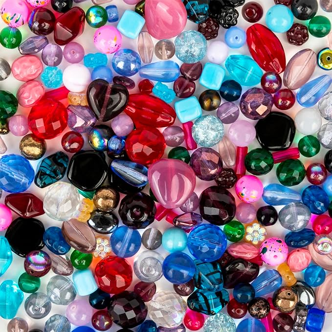 One Pound Assorted Glass Beads for Jewelry Making, DIY Lamp Work, Arts and - Image 6