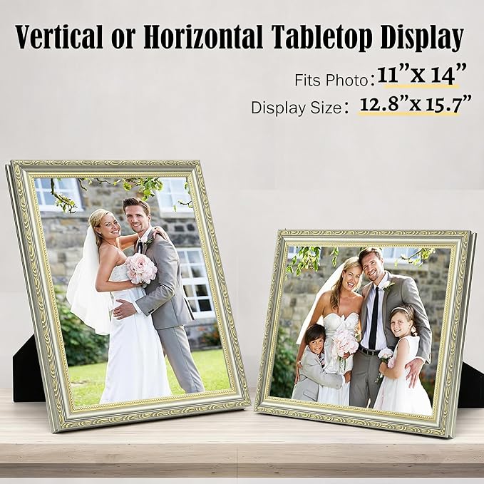 11×14 Picture Frame Gold - Image 2