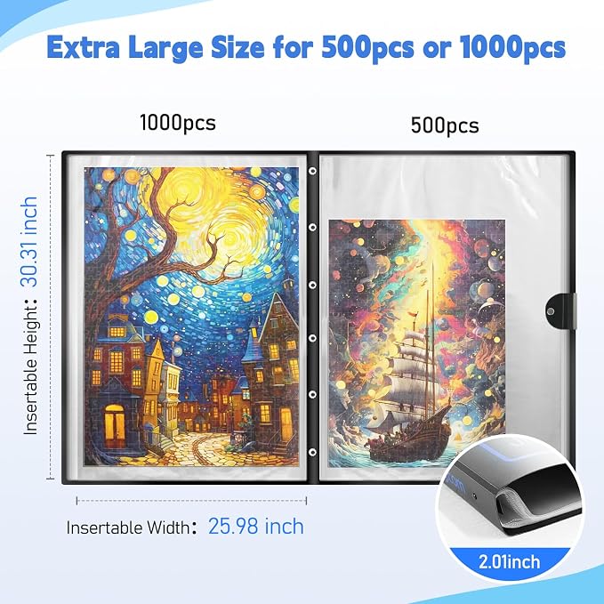 ALL4JIG 25.98"×30.31" Puzzle Binder – Space-Saving Storage Folder - Image 2