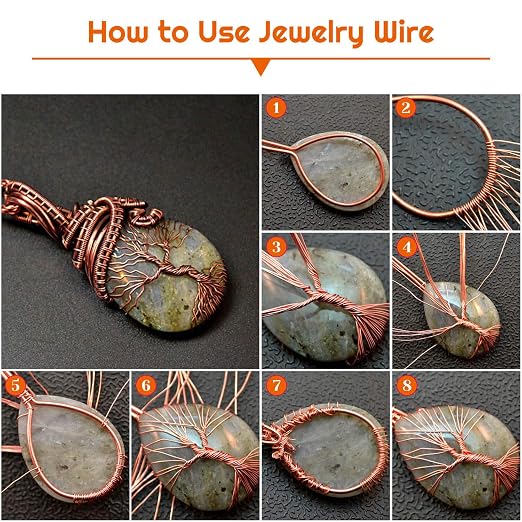 anezus 20 Gauge Jewelry Wire, 28 Yards Craft Wire Tarnish Resistant Copper - Image 5