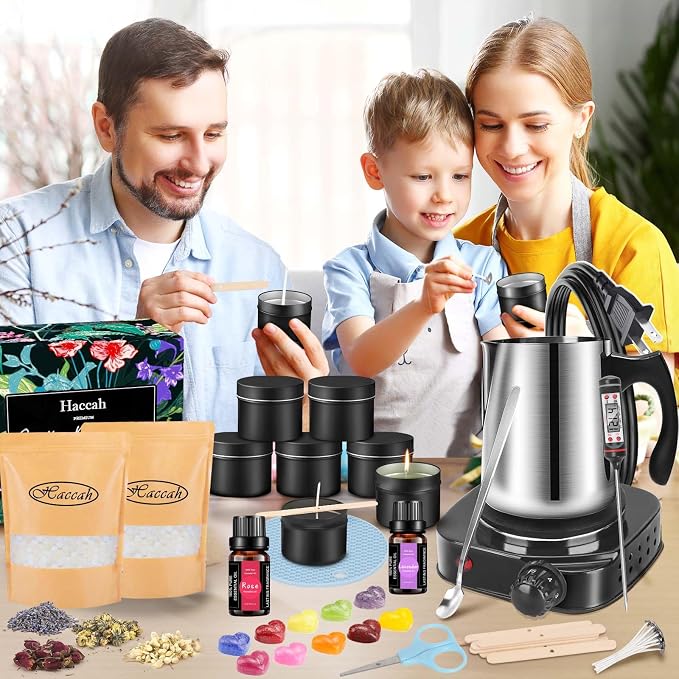 Haccah Candle Making Kit with Wax Melter, DIY Arts&Crafts Gift - Image 2