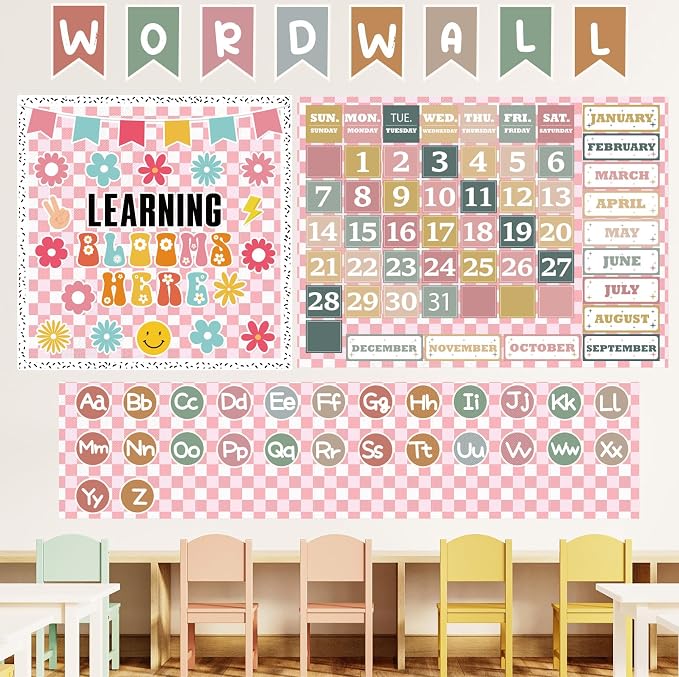 Inkspire Pink Checked Bulletin Board Paper Roll, 14.8FTx47IN Large Reusable - Image 4