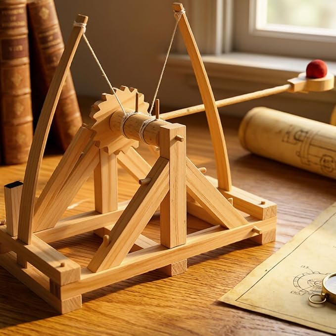 PATHFINDERS STEM Leonardo da Vinci Catapult Kit | Trebuchet Science Kit - Image 3