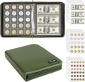 Coin Collection Book Holder for Collectors, 520 Pockets Fireproof Coins by TAEYONK