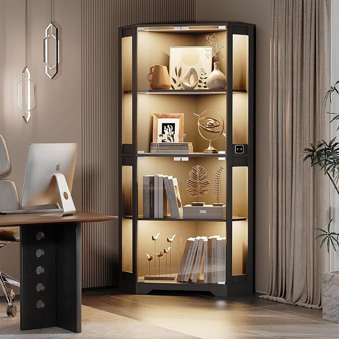 BROTTAR Lighted Corner Display Cabinet - Image 4