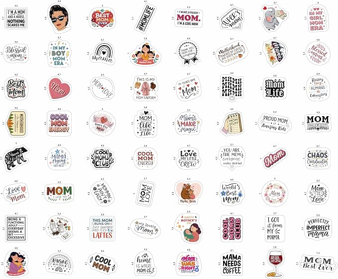 100Pcs Funny Mom Stickers for Water Bottle, Phone - Image 4