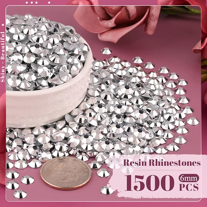 1500PCS 6mm Resin Rhinestones Bulk - Image 2