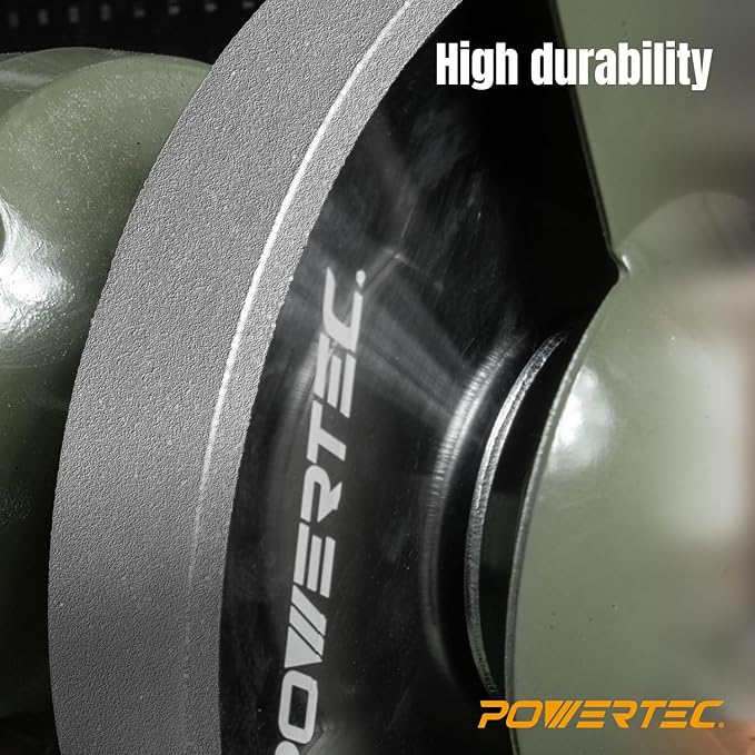 POWERTEC CBN Grinding Wheel 8 Inch 180 Grit, Bench Grinder Wheel for Sharpening HSS Tools, Lathe Tools & Chisel Set, 8" x 1" Wide, 5/8" Arbor Bench Grinder Wheels for Bench Grinder, 1 PK (15700)
