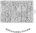 Quefe 1440pcs Acrylic Letter Beads White Cube Sorted Alphabet Beads by QUEFE