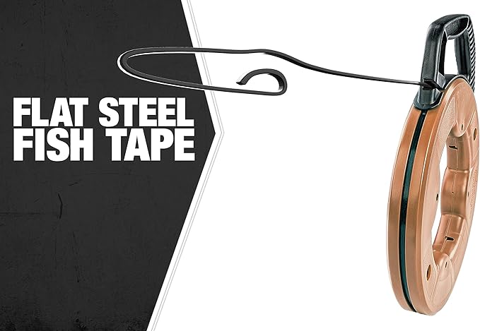 Southwire 58279940 1/8 in. 125 ft. Flat Steel Fish Tape
