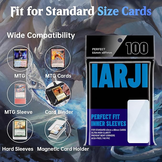 1200ct Perfect Fit Sleeves, Perfect Fit Card Sleeves, Inner Sleeves MTG - Image 3