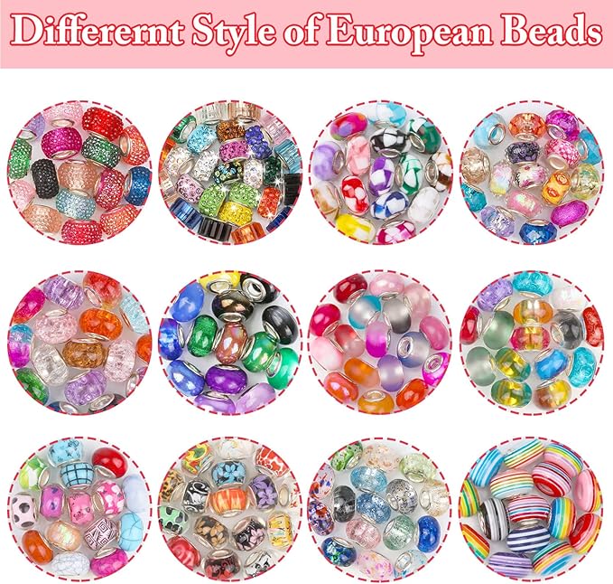 Cludoo Large Hole Glass Beads for Jewelry Making - Image 2