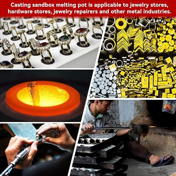 Hapivida Jewelry Casting Container, High Temperature Aluminum Alloy Sand - Image 5