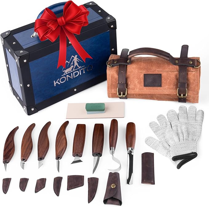 KONDITO Complete Wood Carving Kit – Premium Carving Knives Set by Unknown