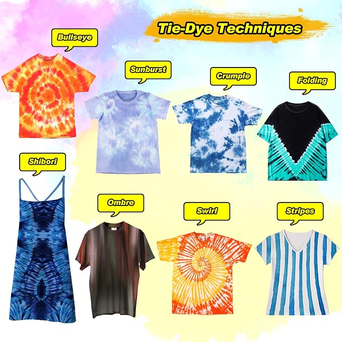 PATIFEED Tie Dye Kit for Kids and Adults, 32 Colours | 80ML Bottles, Gifts for - Image 7