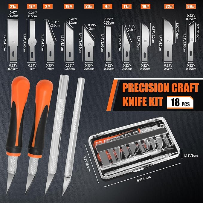 18Piece Exacto Knife Set, 4 Craft Knife - Image 4