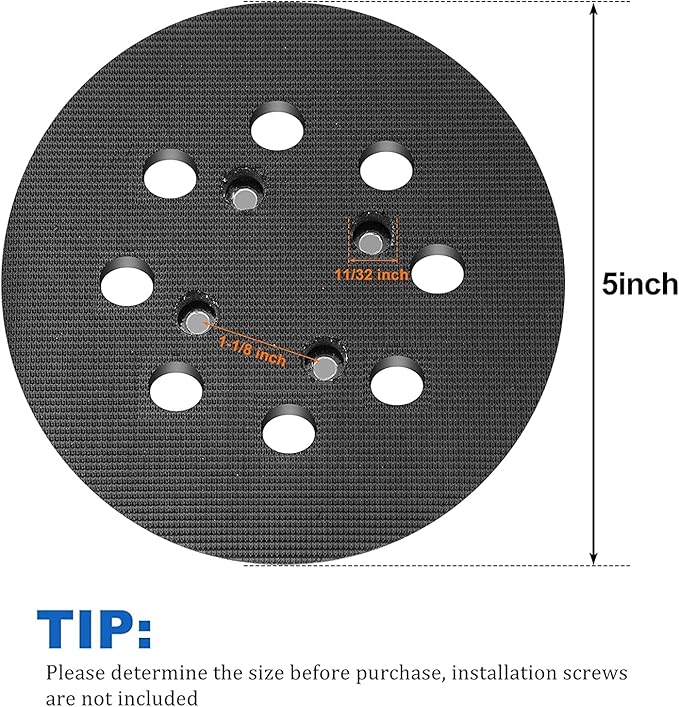 5" Orbital Sander Backing Pad, Sander Pad Replacement for Craftsman Random Orbit Sanders 315116070,315112180