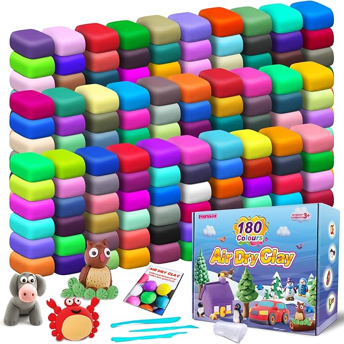 ESSENSON Air Dry Clay 180 Colors, Modeling Clay by ESSENSON