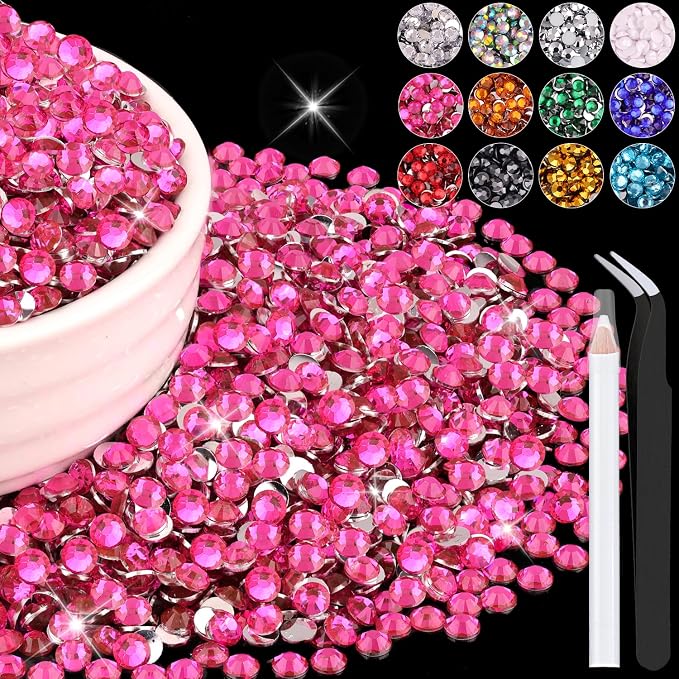 6000PCS 4mm Resin Rhinestones Bulk by BELLEBOOST
