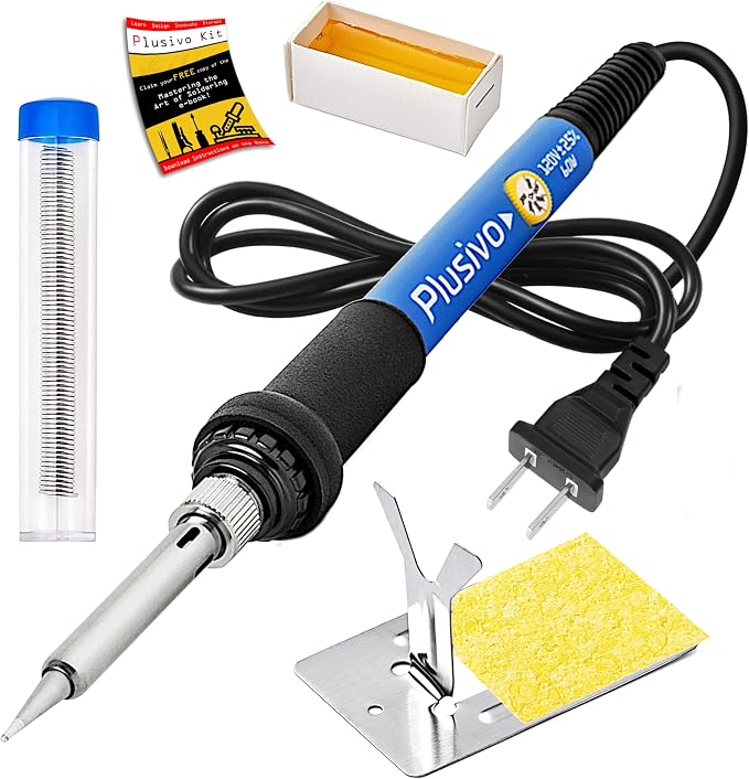 Soldering Iron Kit, 60W Adjustable Temperature 5-in-1 Solder Wire, Rosin Paste - Image 8