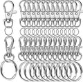 LEOBRO 60 PCS Swivel Snap Hooks and Key Rings, Keychain Clips and Key Chain by LEOBRO