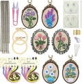 ZOCONE 6 Packs Embroidery Necklace Kits, Embroidery Pendant Kit Mini Cross by ZOCONE