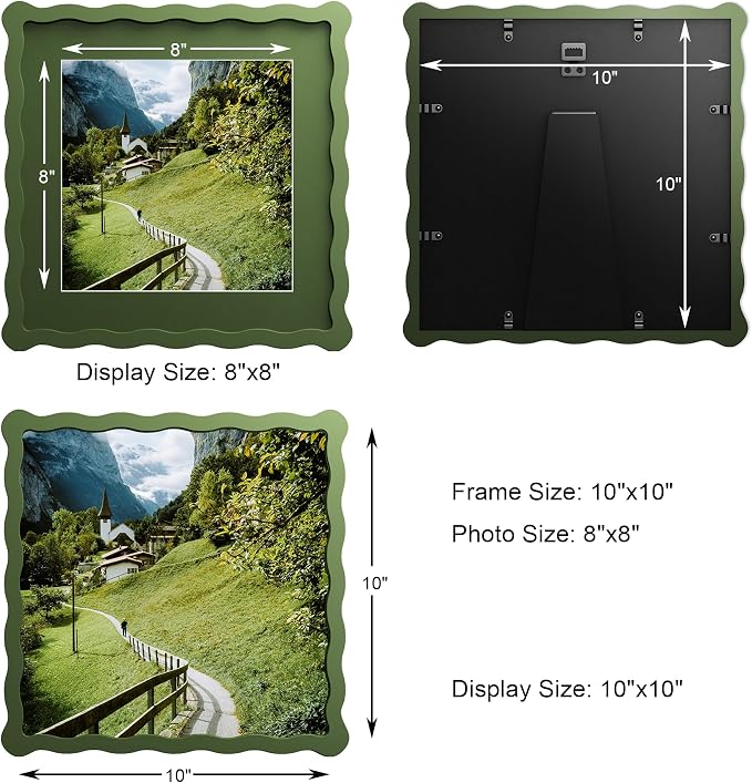 10x10 Wavy Picture Frame With Mat - Image 3