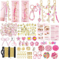 Ecoofor 707 Pcs Lip Gloss Beaded Keychain Making Kits, 78.8 Inch Chains by Ecoofor