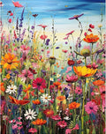 MjhRcll Flowers Stamped Cross Stitch Kits, Colorful Flower Cross Stitch by MjhRcll
