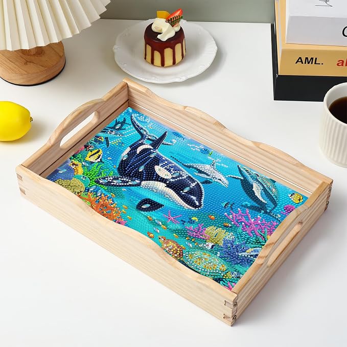 EWJRNSF Diamond Art Kits for Adults Wooden Serving Trays - Image 7