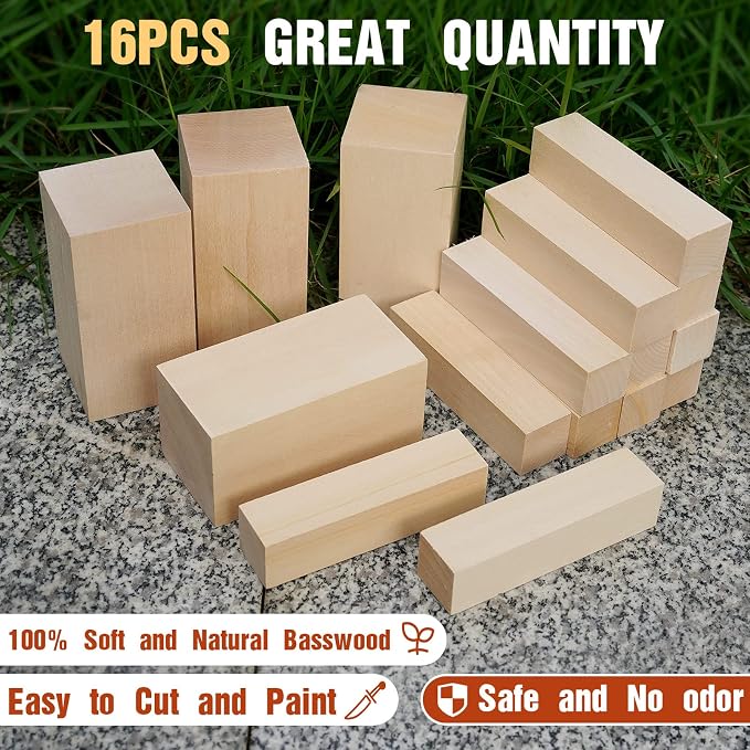 Basswood Carving Blocks, for Kids and Adults - Image 3
