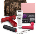 Speedball Block Printing Fabric Starter Kit, 7 Pieces – Includes Ink, Hard by SpeedballArt