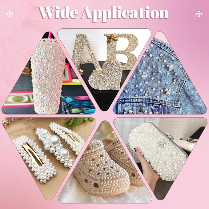 13000Pcs Flatback Pearls for Crafting, Bedazzling Bead for DIY Crafts Clothing - Image 4