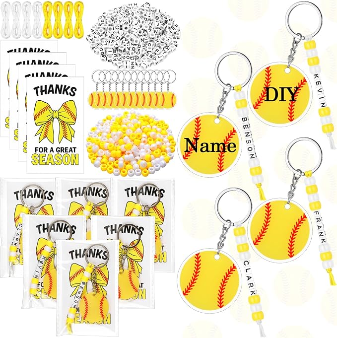 Suncalla 984 Pcs 24 Set Softball Keychain Making Kit DIY Ball Bag Tag Craft | by Unknown