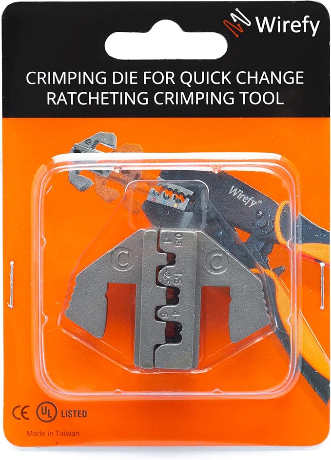 Wirefy Crimping Die for Open Barrel Terminals - 20-10 AWG