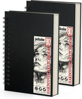 Joibabe 5.5" x 8.5" Sketch Book ，2 Pack 80-Sheets，Double-Sided Hardbound by Joibabe