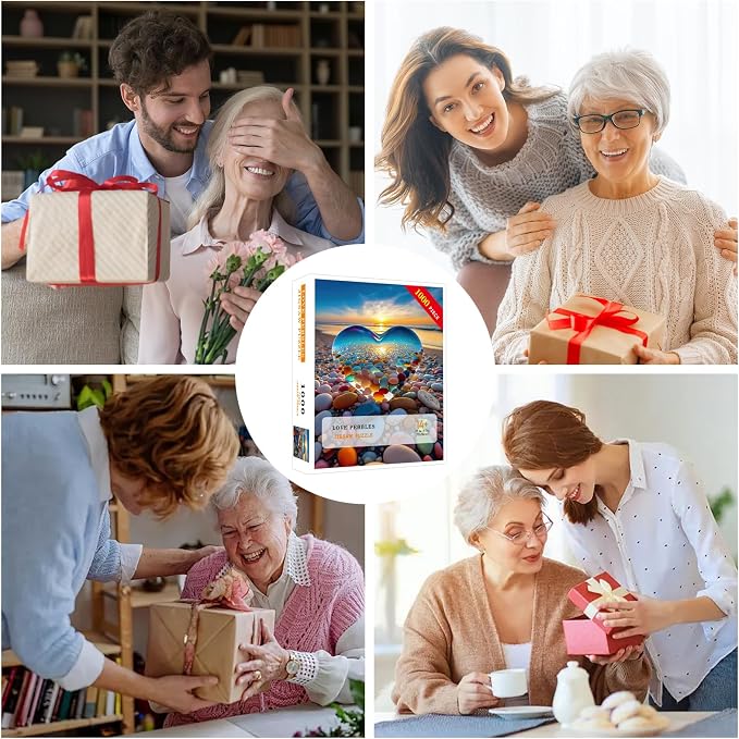 Jigsaw Puzzles for Adults 1000 Pieces, Love Pebbles Beach Puzzle, Impossible - Image 7