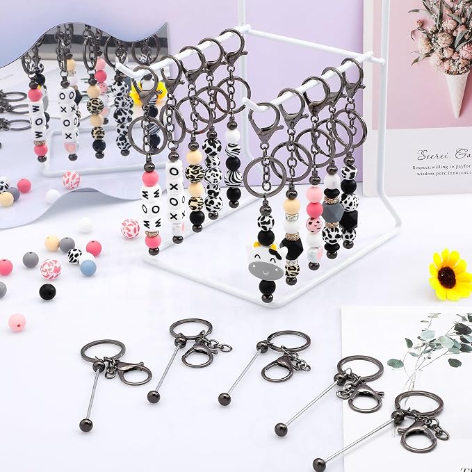 Tondiamo 24 Pcs Beadable Keychain Bars Bulk Beads - Image 6