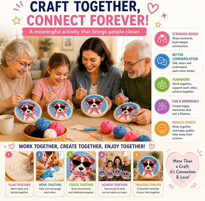 CELCRAFTIQUE Punch Needle Kits for Adults Beginner, Tool - Image 8
