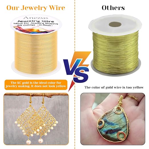 anezus 20 Gauge Jewelry Wire, 28 Yards Craft Wire Tarnish Resistant Copper - Image 3