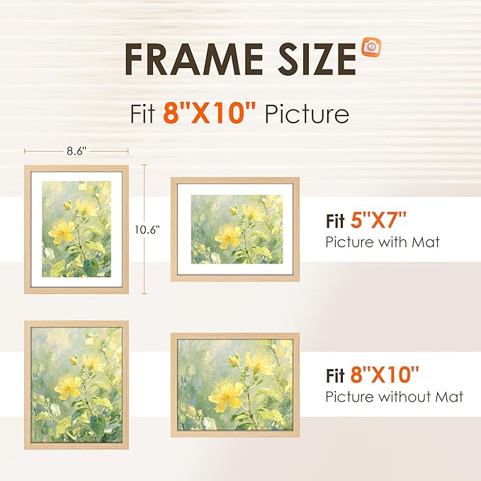 FIXSMITH 8x10 Picture Frame Bulk-6 Pack, Photo Frame - Image 2