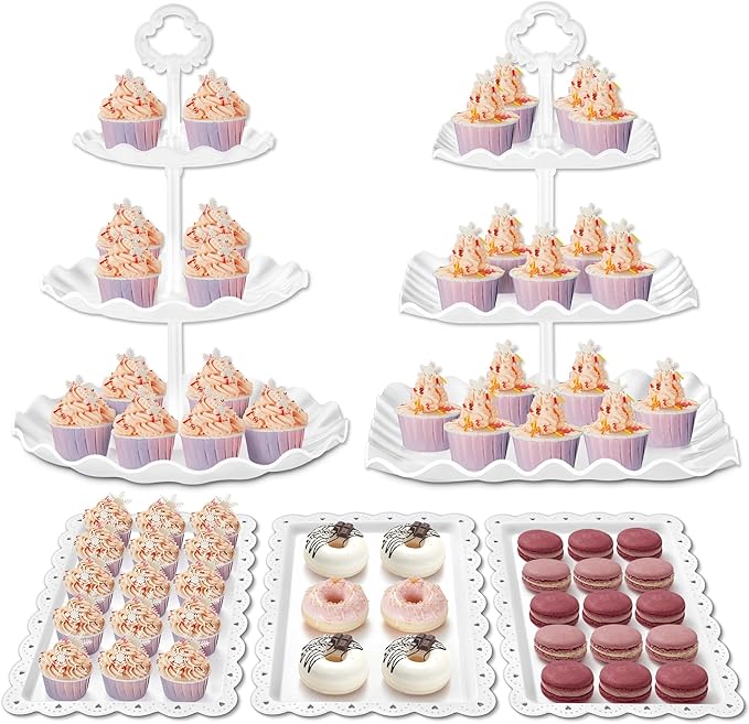 Kootek Dessert Cupcake Stand, 3 Tiered Cup Cake Holder Tower Stand Riser& by Kootek